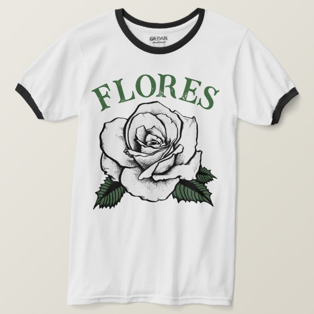 Camiseta flores rosa (Frente do Design)