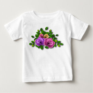 Camiseta Flores rosa