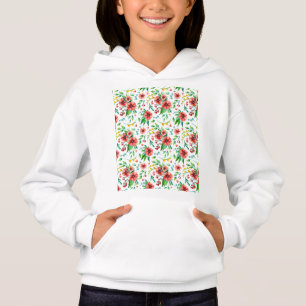 Camiseta Flores Rosa Pintadas À Mão Padrão Floral- 23498