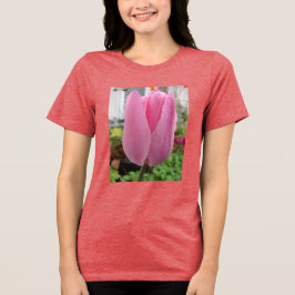 Camiseta Flores Rosa Tulipas Florais Tulipas Garden T Shirt