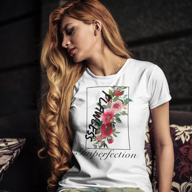 Camiseta Flores rosa VIntage imperfeição perfeita (Criador carregado)