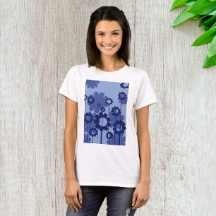 Camiseta Flores Roxas