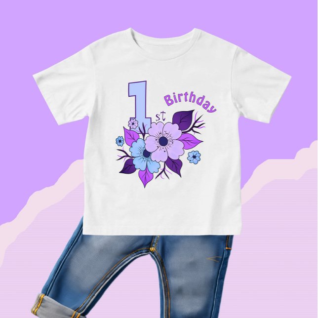 Camiseta Flores roxas (Criador carregado)
