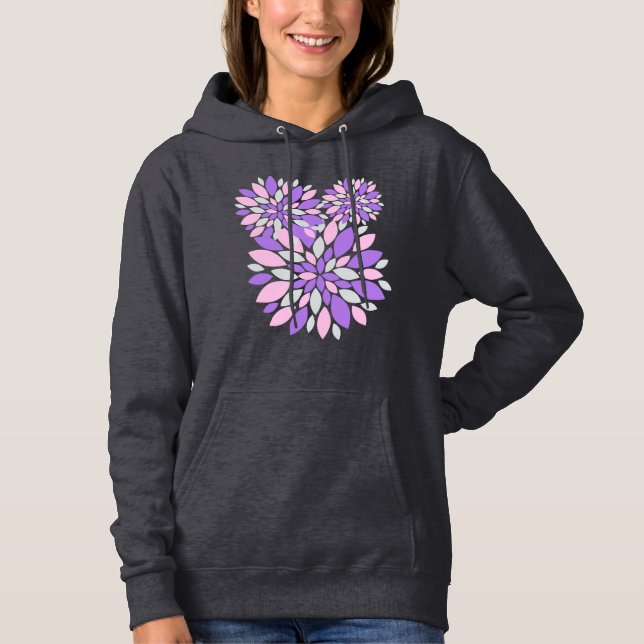 Camiseta Flores Roxas de Pétalas Mágicas (Frente)