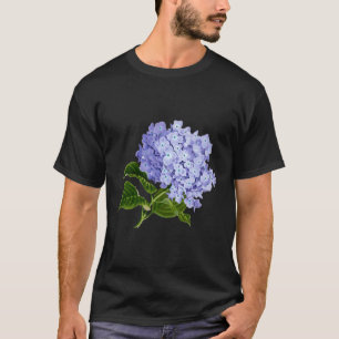 Camiseta Flores Roxas Vintage Hydrangea Retro Gardener Ar