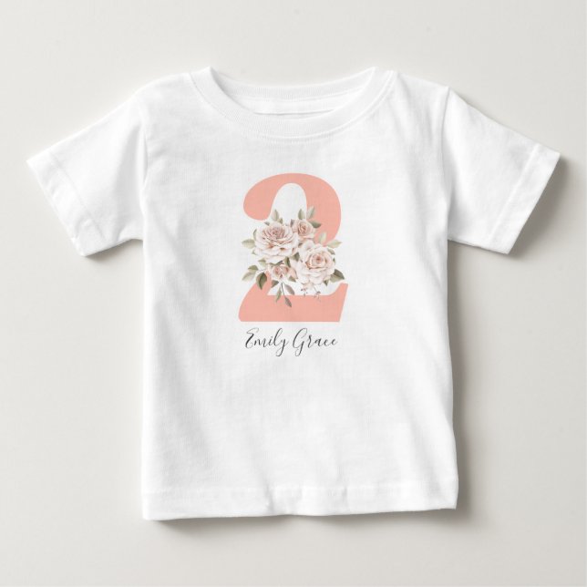 Camiseta Flores Rústicas Estilo Shabby Chic Rosas Festa de  (Frente)