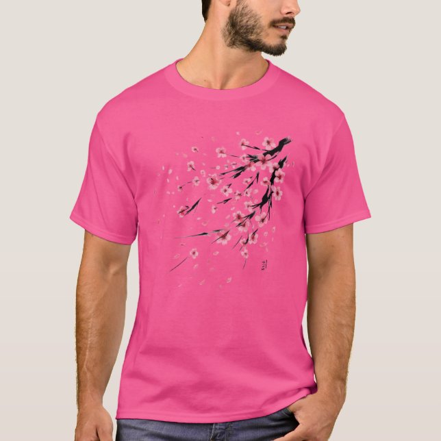 Camiseta Flores Sakura - Flor de Cereja Japonês (Frente)