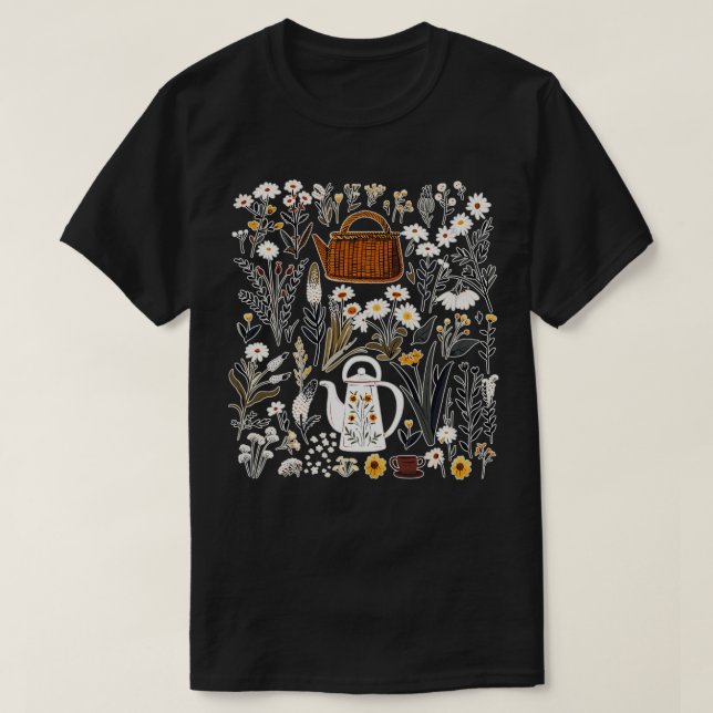Camiseta Flores selvagens (Frente do Design)