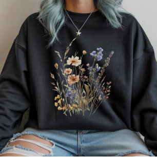 Camiseta Flores Selvagens Aquarela Cottagecore Jardim Natur