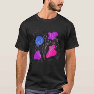 Camiseta Flores Selvagens Bissexuais Bi Lgbt Orgulho Bissex