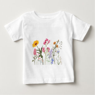 Camiseta Flores Selvagens, Camiseta Infantil Vinta
