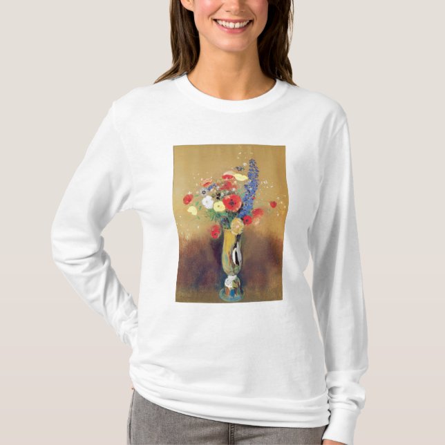 Camiseta Flores selvagens em um vaso Longo-necked, c.1912 (Frente)