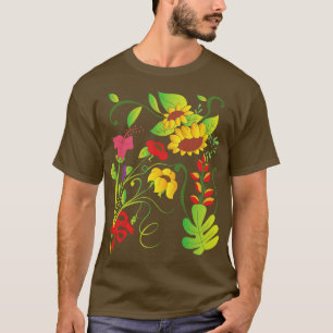 Camiseta Flores Selvagens Florais Plantas De Botânica Flore