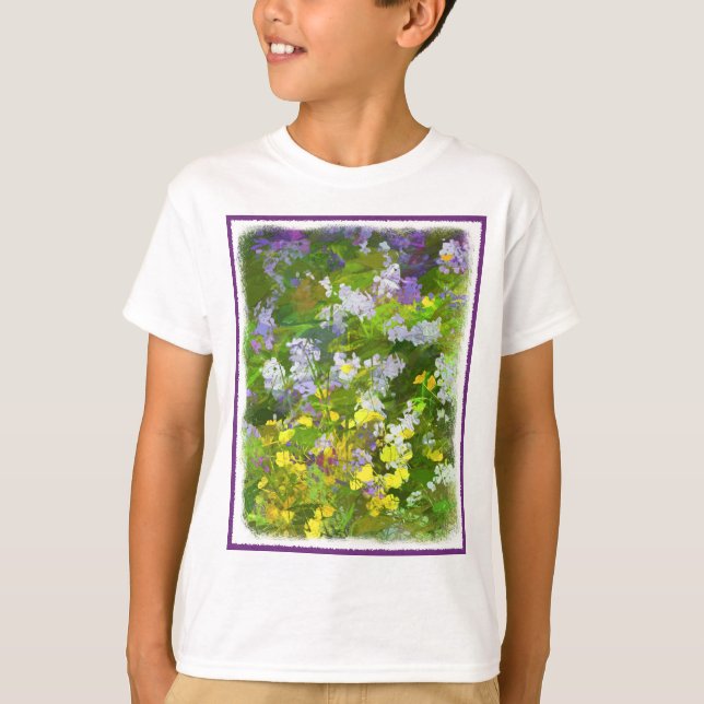 Camiseta Flores Selvagens Impasto - Arte Flor Original (Frente)