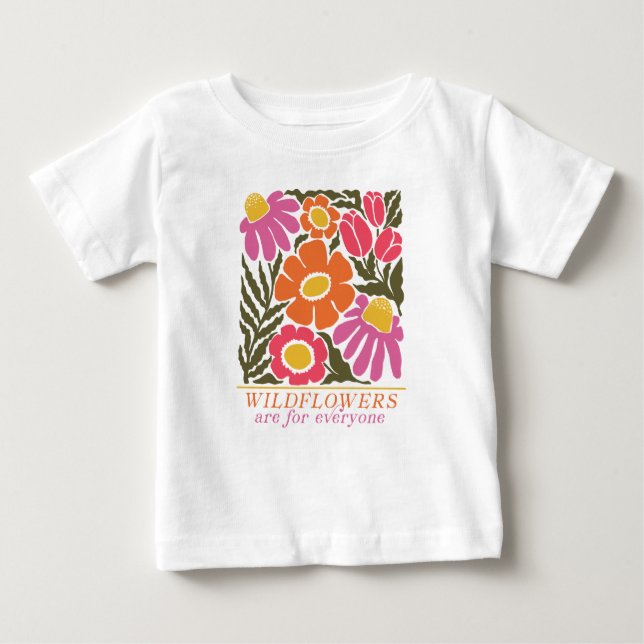 Camiseta Flores selvagens são para Todos Estilo Moderno de  (Frente)