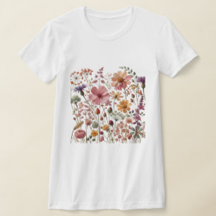 Camiseta Flores Selvagens Vintage