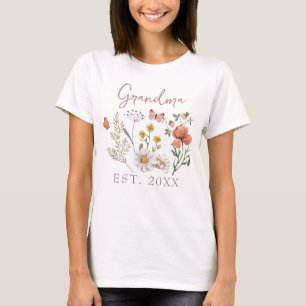 Camiseta Flores Silvestres Avó Personalizadas