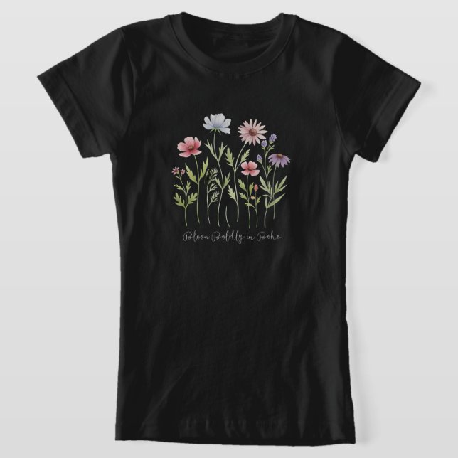 Camiseta Flores silvestres Boho Floral Boho (Postura )