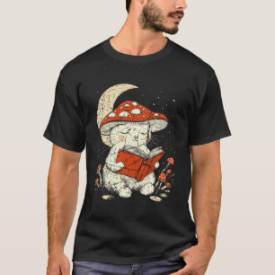 Camiseta Flores Silvestres Boho Vintage Cogumelo Fofo Cotta