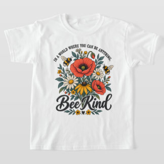 Camiseta Flores Silvestres e Abelhas Vintage