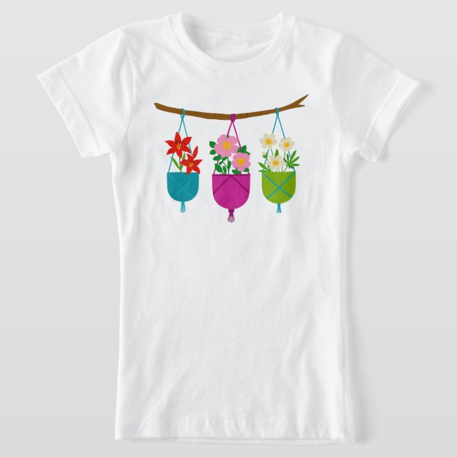 Camiseta flores silvestres em planadores vibrantes (Postura )