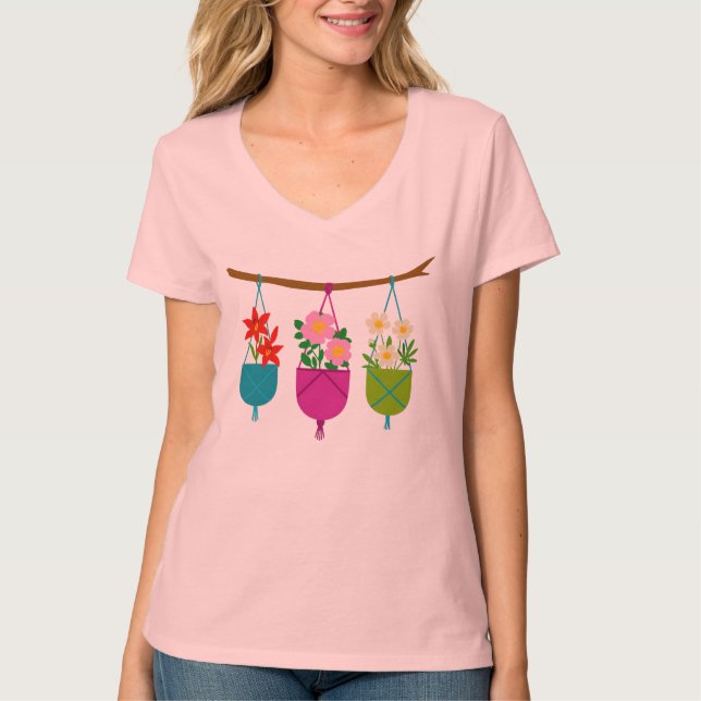Camiseta flores silvestres em planadores vibrantes (Frente)