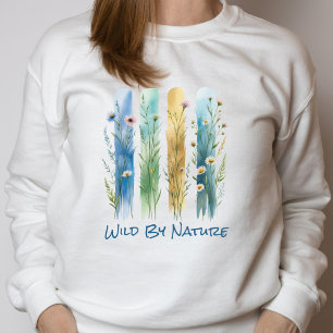 Camiseta Flores Silvestres Personalizadas Pincelada Azul Ve