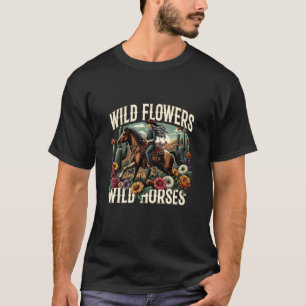 Camiseta Flores Silvestres Rodeio de Melanina Ocidental Cow
