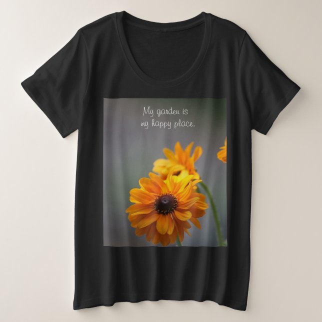 Camiseta Flores susan de olhos negros (Frente do Design)