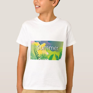 Camiseta flores tropicais