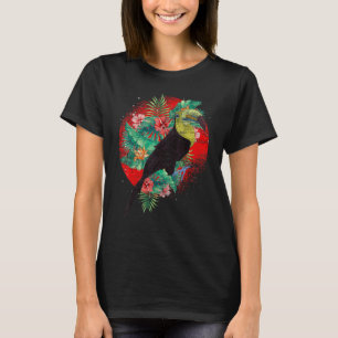 Camiseta Flores Tropicais De Aves Florestais Tropicais