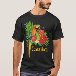 Camiseta Flores Tropicais do Papagaio da Costa Rica