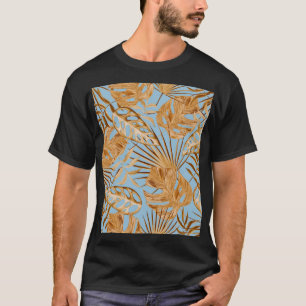 Camiseta Flores Tropicais Vibrantes: Coloridas Sem Costura.