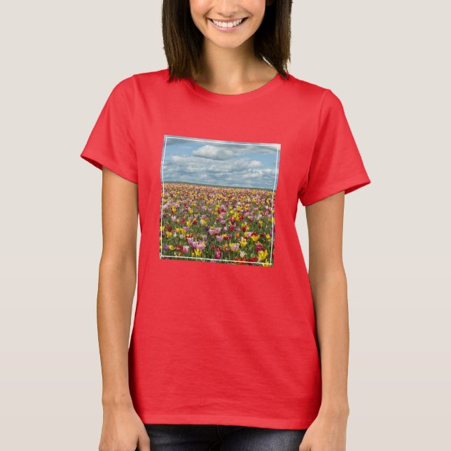 Camiseta Flores | Tulips Willamette Valley Oregon (Frente)