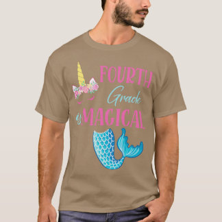 Camiseta Flores Unicórnio Sereia Estudo Mágico do Quarto Gr