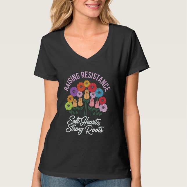 Camiseta Flores Vazias Com Fortes Resistências (Frente)