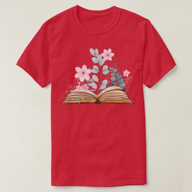 Camiseta Flores venenosas que crescem a partir do livro (Frente do Design)