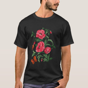 Camiseta Flores Vermelhas