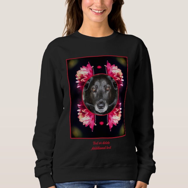 Camiseta Flores Vermelhas Criam sua própria foto de Pet (Frente)