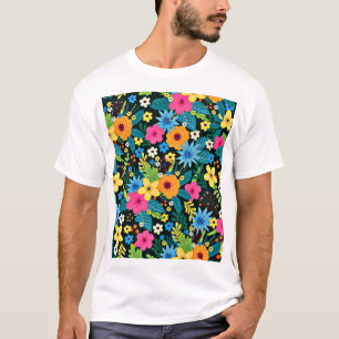 Camiseta Flores Vibrantes Ditsy Padrão Floral-43785