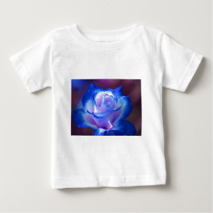 Camiseta flores videiras pétala rosa flores flor azul amor