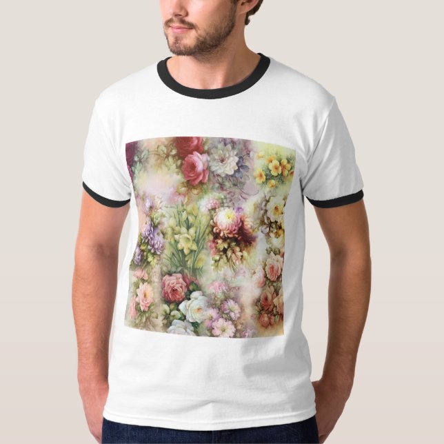 Camiseta Flores Vintage (Frente)