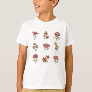 Camiseta Flores Vintage Flores Botânicas
