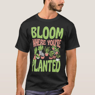 Camiseta Floresça Onde Você Está Plantado Jardim Zen Fofo e
