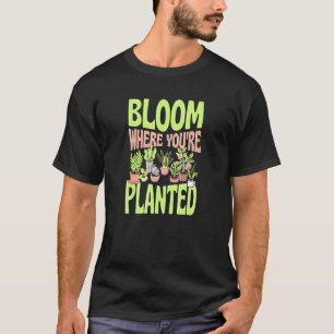 Camiseta Floresça Onde Você Está Plantado Jardim Zen Modern