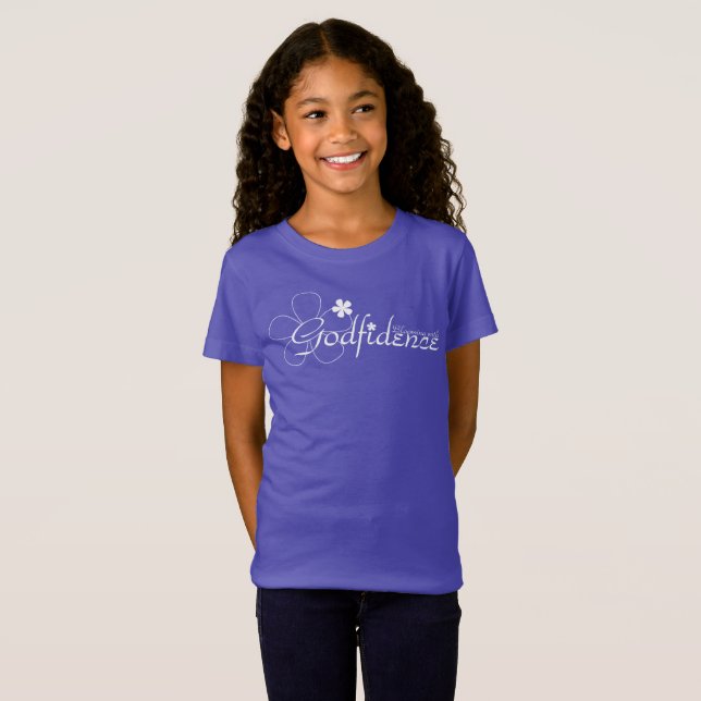 Camiseta Florescência com Godfidence demasiado (Frente Completa)
