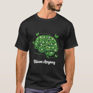 Camiseta Florescer De Qualquer Forma Floral Cérebro Retro C
