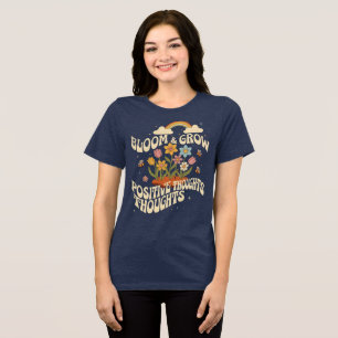 Camiseta Florescer e Crescer – Pensamentos Positivos Retrô