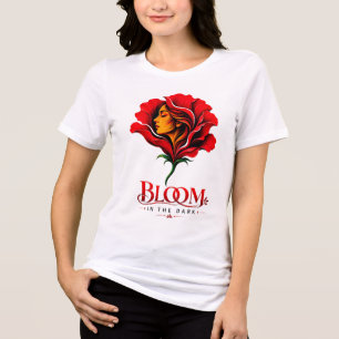 Camiseta Florescer no Escuro - Arte Gráfica Rosa Surrealist