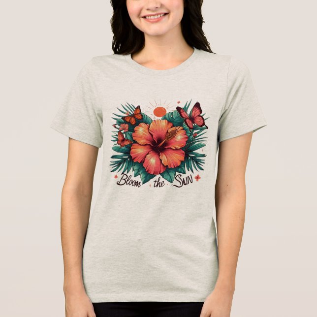 Camiseta florescer o sol (Frente)